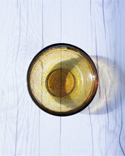 AnyesAttic Glass Bertil Vallien for (Kosta) Boda, Antikva Series, Blue and Yellow Frit Art Glass Bowl, 1970s - 80s