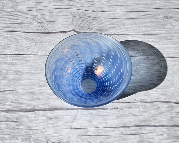 Kosta Boda Glass Glass Bertil Vallien for (Kosta) Boda, Minos Series, Pale Blue and White Art Glass Bowl, 1970s - 80s