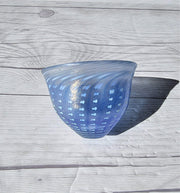 Kosta Boda Glass Glass Bertil Vallien for (Kosta) Boda, Minos Series, Pale Blue and White Art Glass Bowl, 1970s - 80s