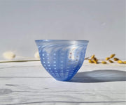 Kosta Boda Glass Glass Bertil Vallien for (Kosta) Boda, Minos Series, Pale Blue and White Art Glass Bowl, 1970s - 80s