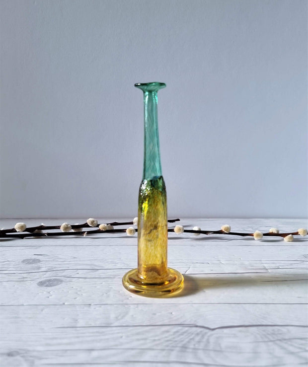 AnyesAttic Glass Bertil Vallien, (Kosta) Boda, Antikva and Wind Pipes Series, Duo of Handblown Frit Vases, 1970s