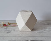 Bertoncello Ceramiche Ceramic Bertoncello Ceramiche, Sasso Bianco, Modernist Sculptural Geometric Vase, Italy, 1960s-80s