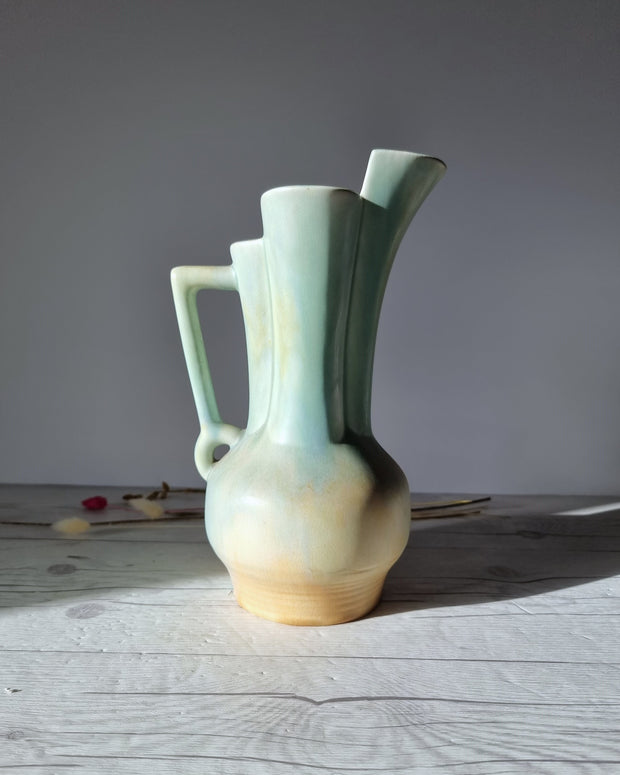 Beswick Pottery Ceramic Beswick Pottery, Art Deco Satin-Matt Sherbet Palette Glaze Pitcher Jug Vase, British, 1930s