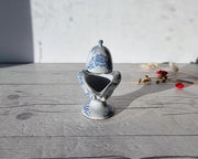 Illums Bolighus Porcelain Bjorn Wiinblad, 1957 Blue and White Songbird Condiment Cruet, Signed, V. Early, Rare, Danish