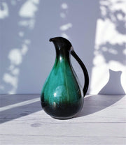 AnyesAttic Ceramic Blue Mountain Pottery 3 Piece Set in 'Boreal Forest' Green and Black Glaze Dripware, 1970s, Canadian