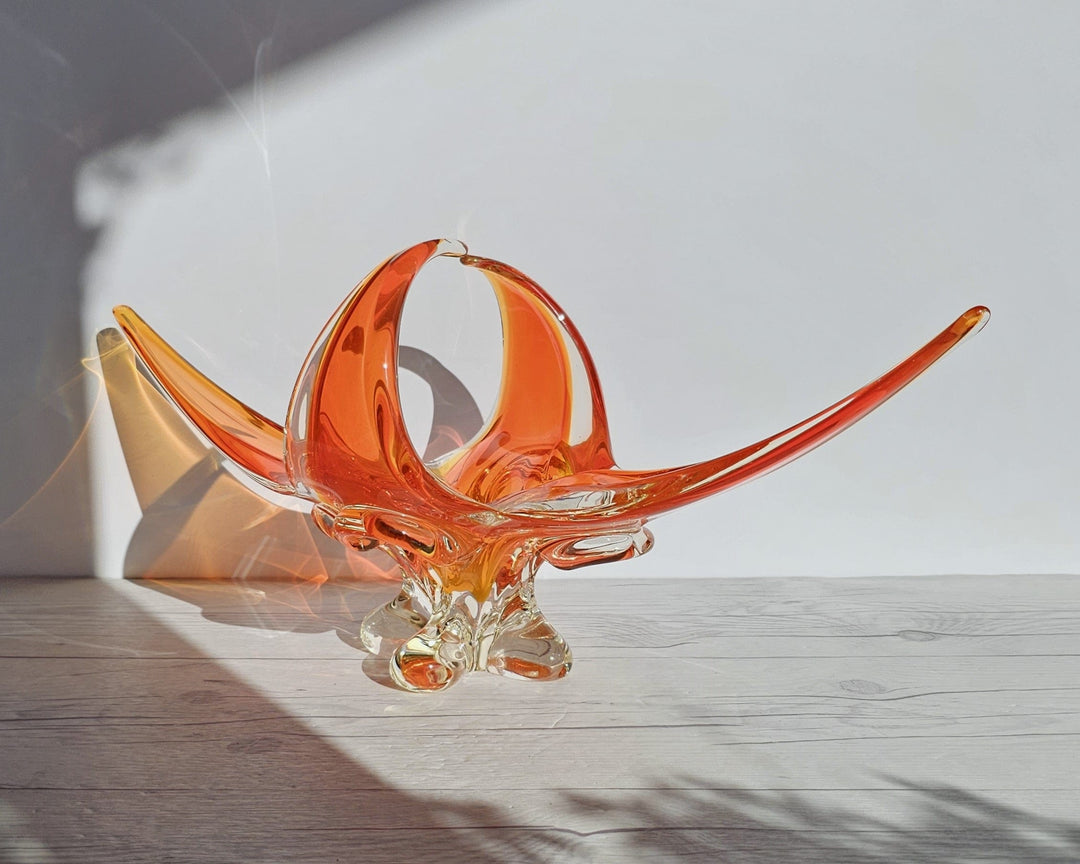 Unique Abstract Canadian Art shops Glass Centerpiece Bowl by Chalet