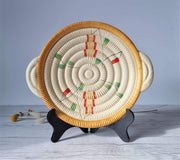 Clarice Cliff Ceramic Clarice Cliff for Newport Pottery, 1936 Raffia Indiana Series, Woven Textured Dish, British, Rare