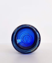 IoW Glass Glass Collectors: 1970s British IoW (Isle of Wight) Michael Harris Azurene Series Blue Cylinder Glass Vase