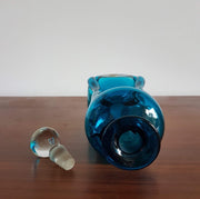 Holmegaard Glass Glass Collectors: Danish Pre1965 Kastrup Glas (Holmegaard) 'Kluk Kluk' Blue Glass Decanter by Jacob E Bang