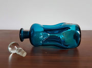 Holmegaard Glass Glass Collectors: Danish Pre1965 Kastrup Glas (Holmegaard) 'Kluk Kluk' Blue Glass Decanter by Jacob E Bang