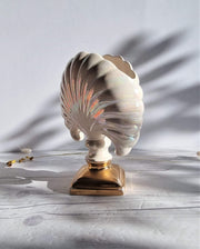 Crown Devon Ceramic Crown Devon Art Deco, Hollywood Regency Moderne, Iridescent Feather Fan Vase | British, 1930s, Rare