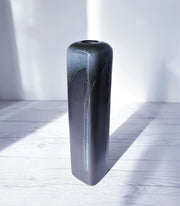 AnyesAttic Ceramic Ditmar Urbach, Modernist Tower Ceramic Vase in Silk Black and Blue-Greys | Czech, 1960s