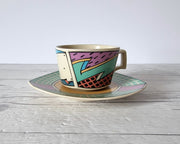 Rosenthal Ceramic Dorothy Hafner for Rosenthal Studio, Flash Series Iconic Postmodern Tea Set for 5, 1980s, USA/German