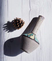 AnyesAttic Ceramic Emons & Sohne | ES Keramik Foam Lava and Sgraffito Decor Ceramic Bud Vase, 1950s, rare