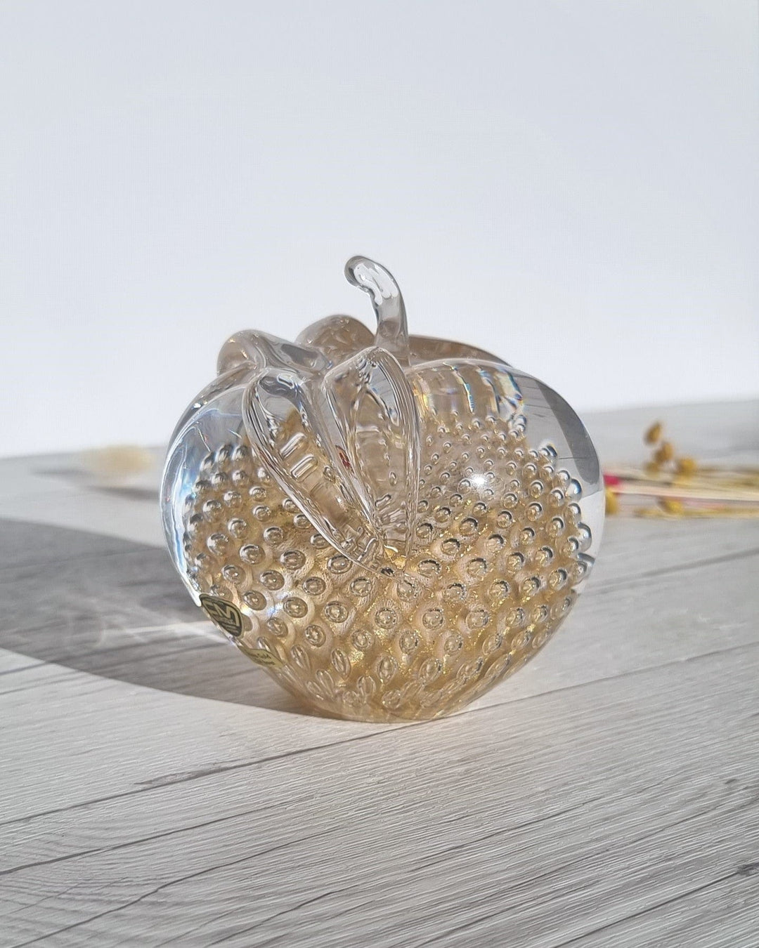Fare Marcolin for FM Konstglas, 24k Gold Bullicante Art Crystal