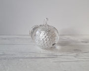 FM Konstglas Glass Fare Marcolin for FM Konstglas, Pure Silver Bullicante Art Crystal Apple and Pear, Sweden, 1960s