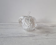 FM Konstglas Glass Fare Marcolin for FM Konstglas, Pure Silver Bullicante Art Crystal Apple and Pear, Sweden, 1960s