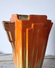 Wade Ceramics Ceramic Flaxman Ware by Wade Heath, Art Deco 'Castile 15' Form, Orange Helianthus Palette Jug Vase, 1930s