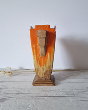 Wade Ceramics Ceramic Flaxman Ware by Wade Heath, Art Deco 'Castile 15' Form, Orange Helianthus Palette Jug Vase, 1930s