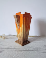 Wade Ceramics Ceramic Flaxman Ware by Wade Heath, Art Deco 'Castile 15' Form, Orange Helianthus Palette Jug Vase, 1930s