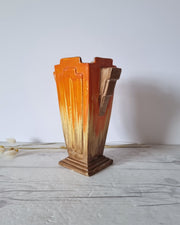 Wade Ceramics Ceramic Flaxman Ware by Wade Heath, Art Deco 'Castile 15' Form, Orange Helianthus Palette Jug Vase, 1930s