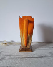 Wade Ceramics Ceramic Flaxman Ware by Wade Heath, Art Deco 'Castile 15' Form, Orange Helianthus Palette Jug Vase, 1930s