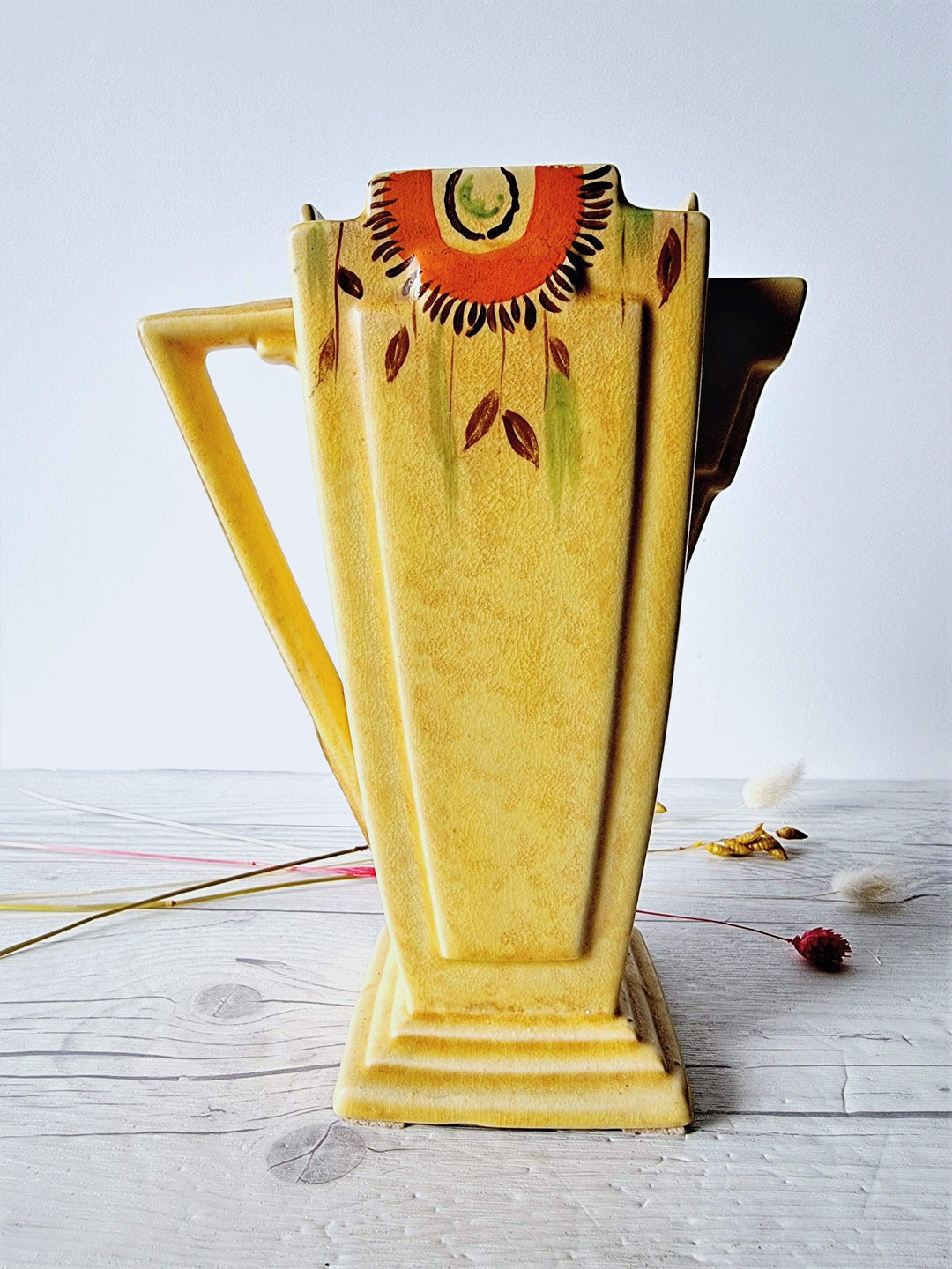 Flaxman Ware by Wade Heath, Art Deco 'Castile 15' Form, Sunflower