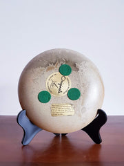Freeman-McFarlin Ceramic 1960s -70s American Freeman-McFarlin 'Crystal Crackle Jewel Glass' Decor Bear Paw Ceramic Plate