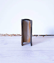 AnyesAttic Ceramic French Studio Ceramic, Contemporary 'Sandstone' Stoneware Sculpture, Rectangle Vase | 1980s - 1990s