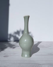 AnyesAttic Porcelain Fritz Heidenreich for Rosenthal, 1950s 'Pregnant Luise' in Grey and White, Modernist Orchid Vase