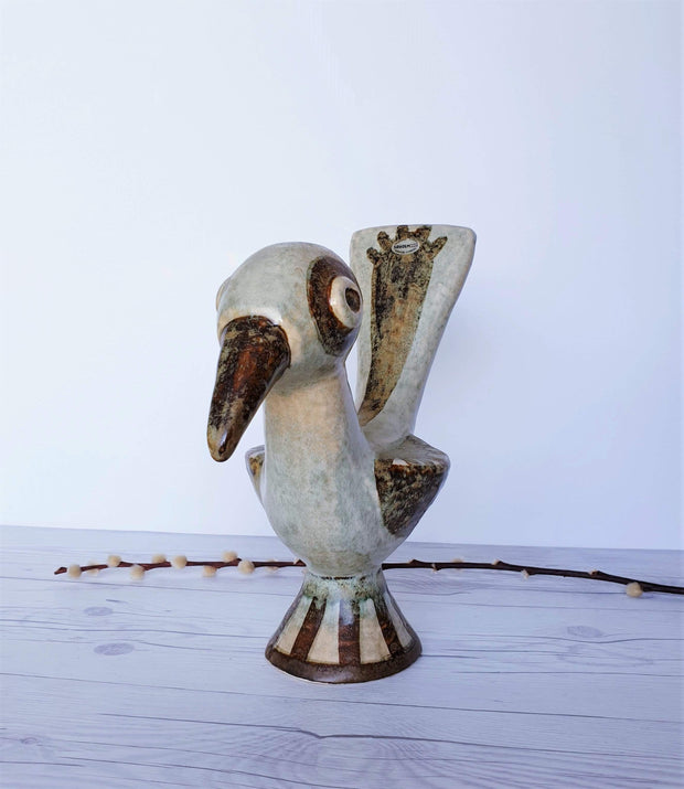 AnyesAttic Ceramic Gerd Hiort Petersen for Søholm, 'Nature of Bornholm' Palette Ceramic Bird Sculpture | Danish, 1970s