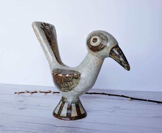 AnyesAttic Ceramic Gerd Hiort Petersen for Søholm, 'Nature of Bornholm' Palette Ceramic Bird Sculpture | Danish, 1970s