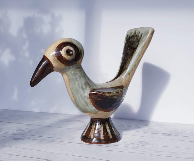 AnyesAttic Ceramic Gerd Hiort Petersen for Søholm, 'Nature of Bornholm' Palette Ceramic Bird Sculpture | Danish, 1970s