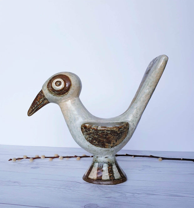 AnyesAttic Ceramic Gerd Hiort Petersen for Søholm, 'Nature of Bornholm' Palette Ceramic Bird Sculpture | Danish, 1970s