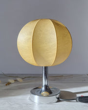 GoldKant Leuchten Lighting Goldkant Leuchten Friedel Wauer, Salbo Series Silver, Mid Modern Cocoon Table Lamp, 1960s-70s