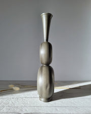 Havstad Metals Gunnar Havstad for Havstad, Modernist Pewter Sculptural Vase, Norweigan, 1950s