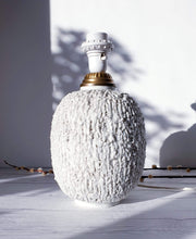 Rorstrand Lighting Gunnar Nylund for Rorstrand, Chamotte 'Hedgehog' Series Talc White Sculpted Lamp Base | 1940s-50s