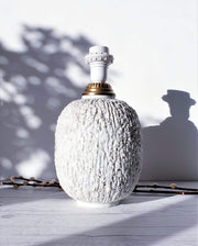 Rorstrand Lighting Gunnar Nylund for Rorstrand, Chamotte 'Hedgehog' Series Talc White Sculpted Lamp Base | 1940s-50s