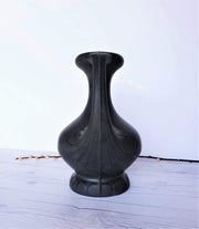 AnyesAttic Curio 1910s -30s Henker & Co. Art Nouveau Double-Handled Lavanite 'Anthracite' Stone Sculpted Vase