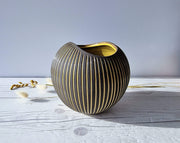 Upsala Ekeby Ceramic Hjordis Oldfors for Upsala Ekeby, 1954 'Kokos' (Coconut) Series, Modernist Sculptural Sgraffito Vase