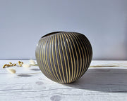 Upsala Ekeby Ceramic Hjordis Oldfors for Upsala Ekeby, 1954 'Kokos' (Coconut) Series, Modernist Sculptural Sgraffito Vase