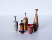 Höganäs Keramik Ceramic 1950s - 60s Höganäs Keramik, John Andersson, Set of 5 Miniature Ceramic Vases and Mortar & Pestle