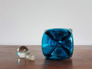 Holmegaard Glass Glass Collectors: Danish Pre1965 Kastrup Glas (Holmegaard) 'Kluk Kluk' Blue Glass Decanter by Jacob E Bang