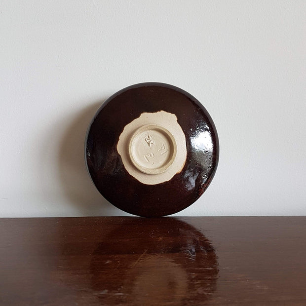 AnyesAttic Ceramic Ingeborg Zenker Studio Pottery, Earth Tones Crystalline Glaze Decor, 1971 Sculptural Ceramic