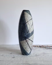 Upsala Ekeby Ceramic Ingrid Atterberg for Upsala Ekeby, 1957 'Chamotte' Series Sculptural Modernist Floor Vase, Sweden