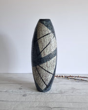 Upsala Ekeby Ceramic Ingrid Atterberg for Upsala Ekeby, 1957 'Chamotte' Series Sculptural Modernist Floor Vase, Sweden