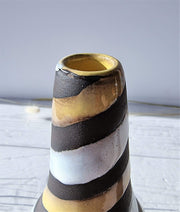 Upsala Ekeby Ceramic Ingrid Atterberg for Upsala Ekeby, Pair of 1949 'Spiral' Series Sculptural Earthenware Vases