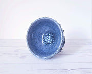 AnyesAttic Ceramic Kintsugi | Glit Iceland, REAL Lava 'Fat Lava' 'Snow Blizzard' Blue Glaze Bowl | 1960-70s, Rare