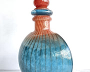 Kosta Boda Glass Glass Kjell Engman 1989 'Bon Bon' series, Kosta Boda, Sapphire and Coquelicot Decanter, Sweden, Signed