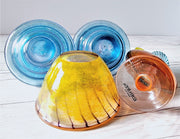 Kjell Engman 'Bon Bon' series, Kosta Boda Candied Coquelicot Orange Pitcher & Pineapple Yellow Bowl Glass Kosta Boda Glass 